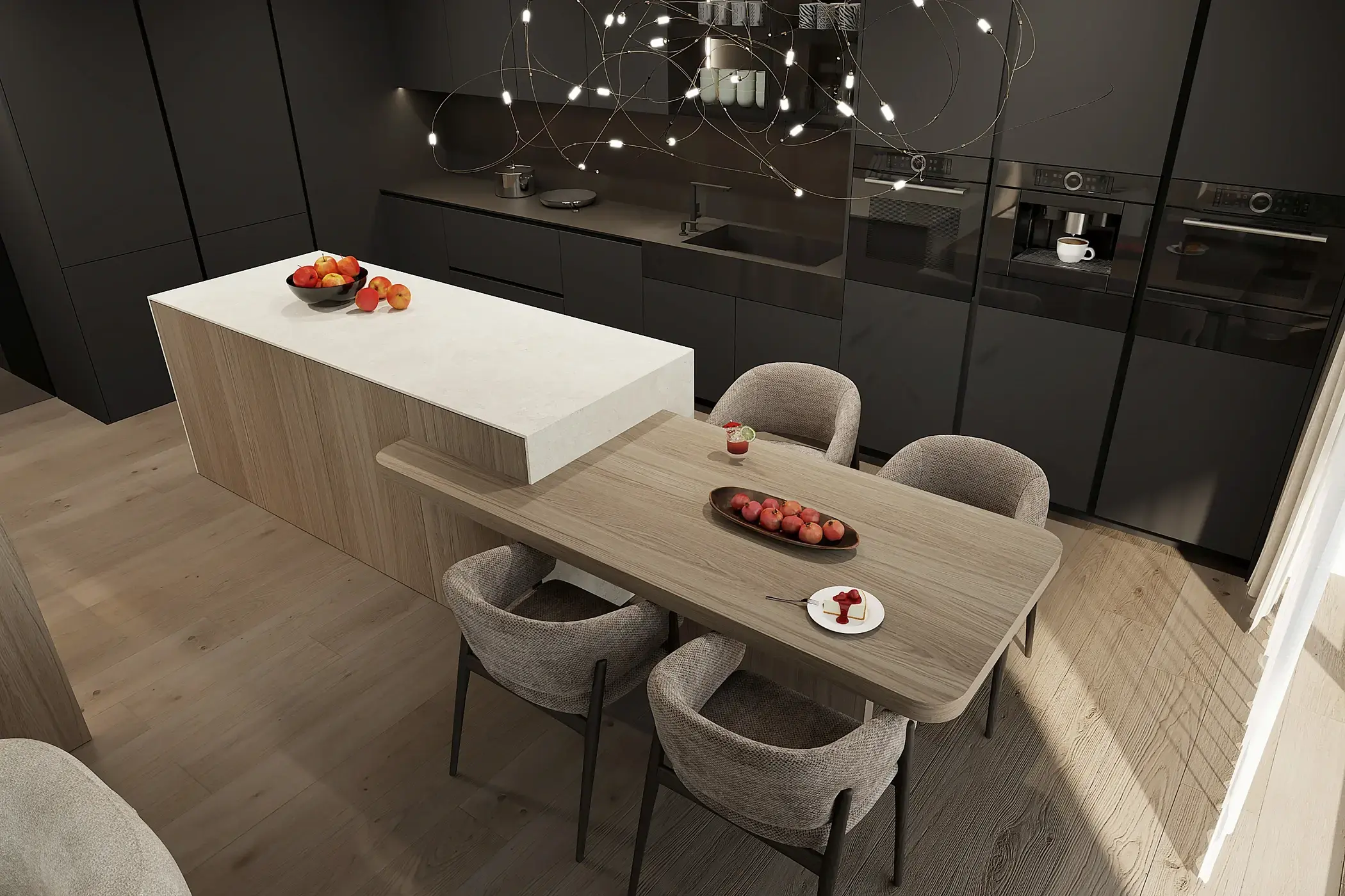 MODERNÁ ČIERNA KUCHYŇA